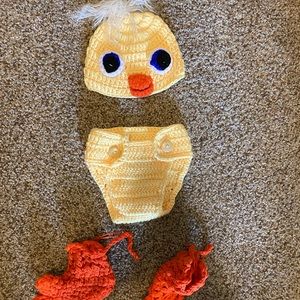 Crochet baby chick outfit
